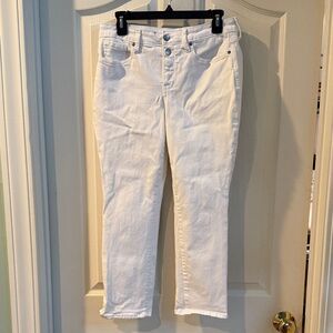 NYDJ Women's White Jeans Sheri slim
